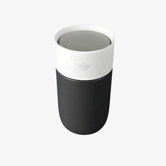 MINI CEĻOJUMA TERMO KRŪZE MELNA/BALTA 300 ML